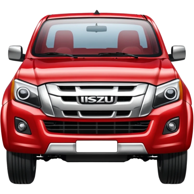 red isuzu d-max pickup truck driving  emoji