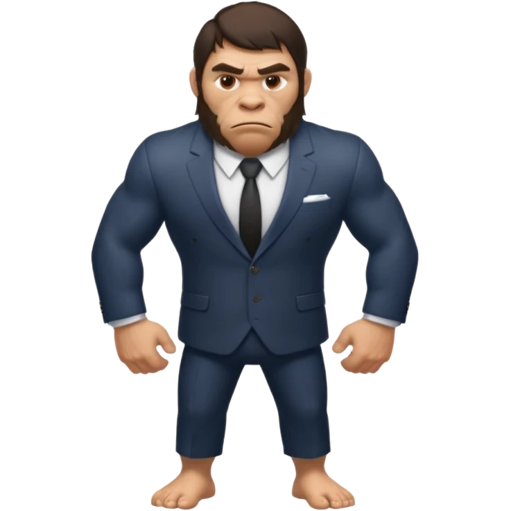 Neanderthal in suit emoji