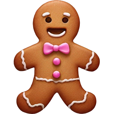 Pink gingerbread man  emoji