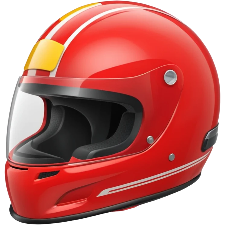 Formula racer helmet red emoji