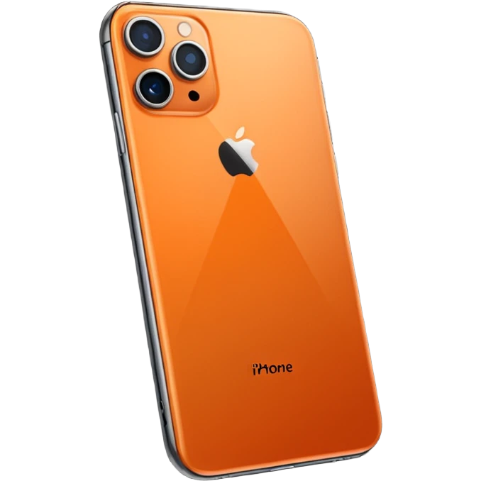 Un iPhone 17 Pro Max color naranja emoji