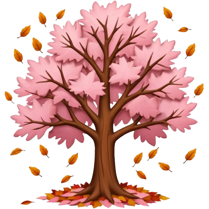 light pink autumn tree emoji