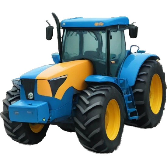 Blue tractor emoji