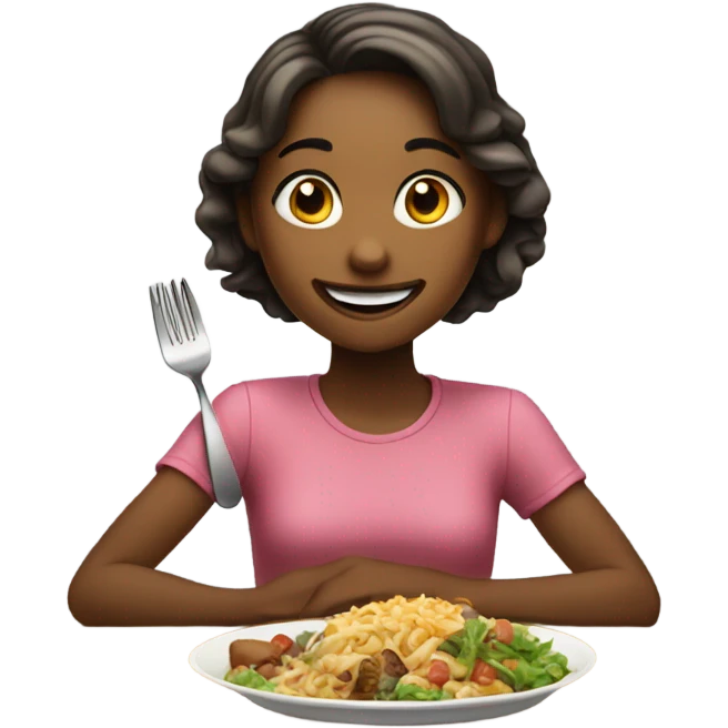 girl eating emoji