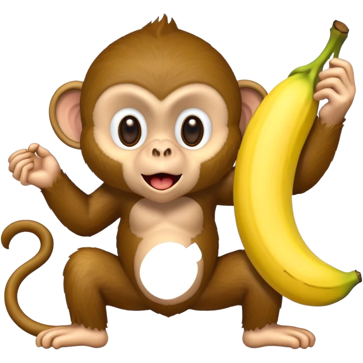 A monkey going crazy eating a banana  emoji