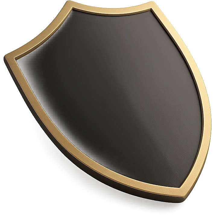 <systemPrompt>
  <style>
    <renderType>3D</renderType>
    <finish>Soft matte</finish>
    <colors>
      <primary>Black</primary>
      <secondary>Antique gold</secondary>
      <background>Pristine white</background>
    </colors>
    <composition>
      <angle>Isometric</angle>
      <shadows>Feathered</shadows>
      <lighting>Ambient glow</lighting>
    </composition>
    <tone>Minimalist</tone>
    <aesthetic>Simple and elegant</aesthetic>
  </style>
</systemPrompt>

{subject} = shield emoji