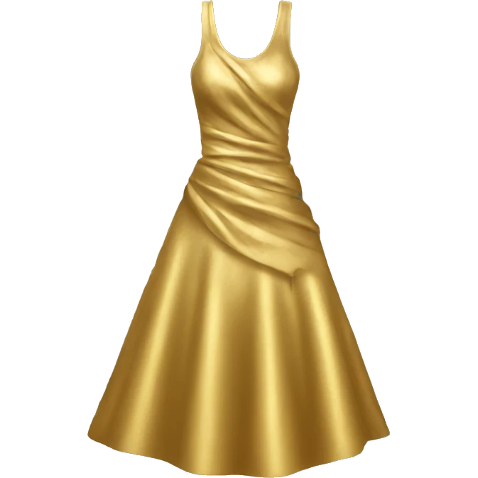 Gold dress emoji
