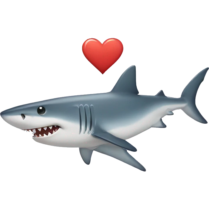 shark with heart emoji