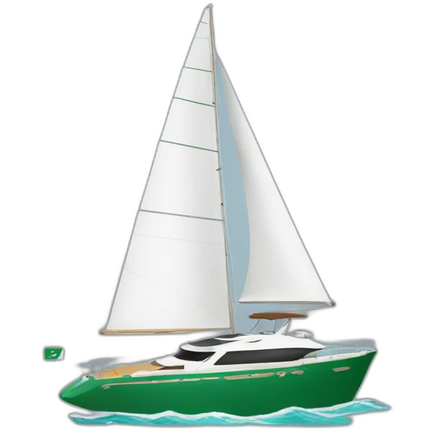 yacht with Jeddah logo on it emoji