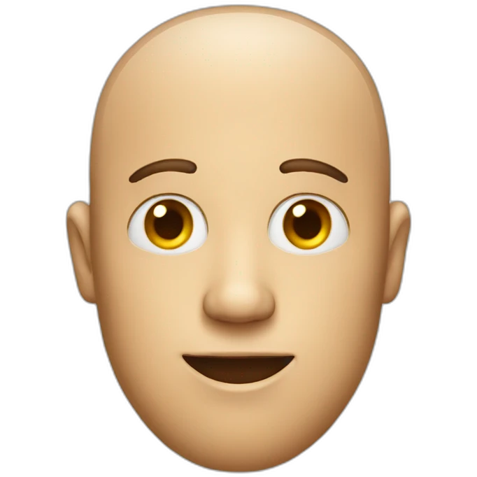 man with egghead emoji