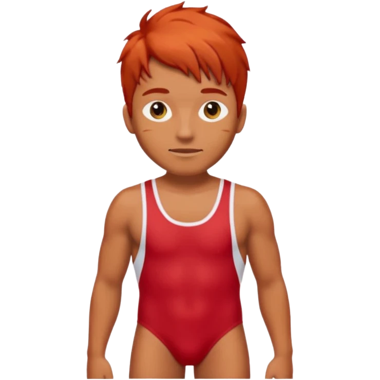 man in bathing suits with red hair emoji