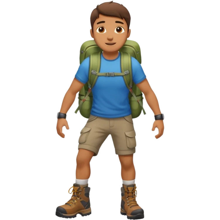 a man who managed to climb to the top of the mountain emoji