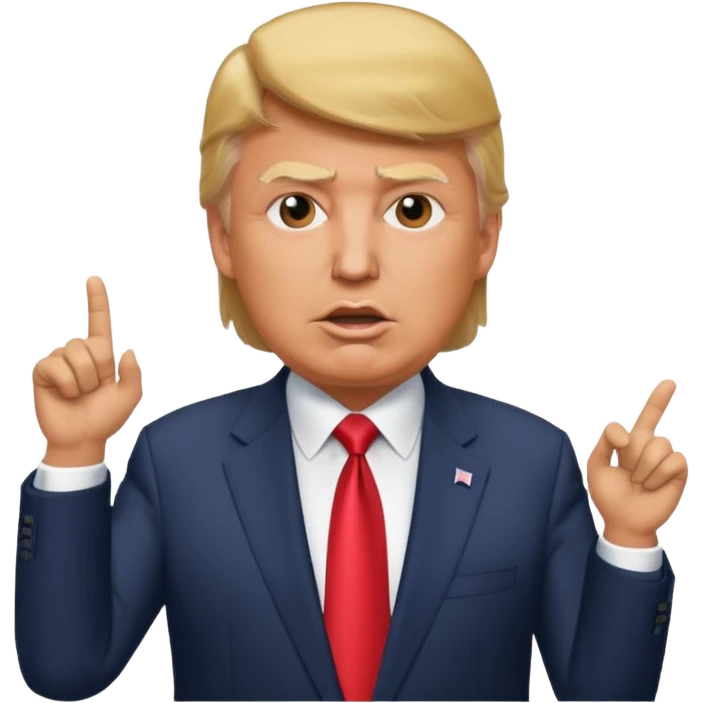 Donald Trump speaking at a rally emoji