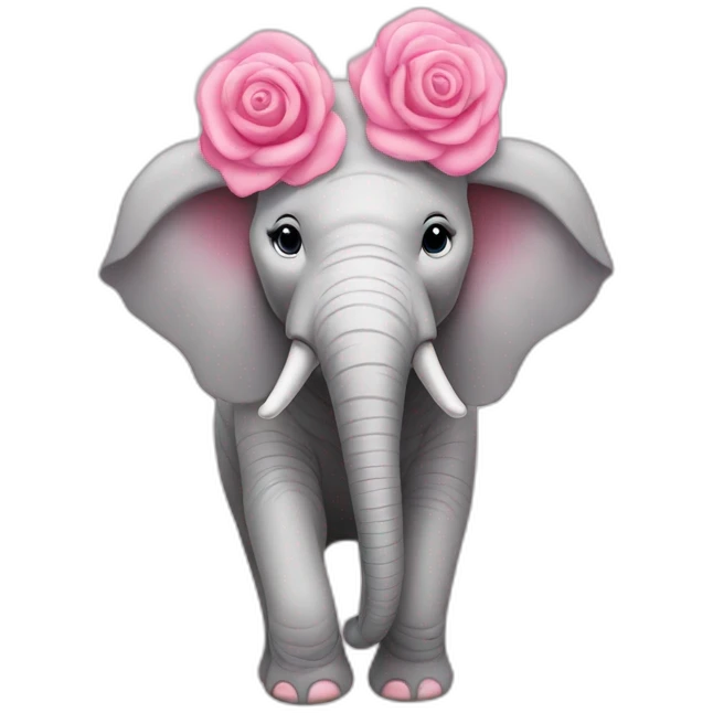 Éléphant en tutu rose emoji