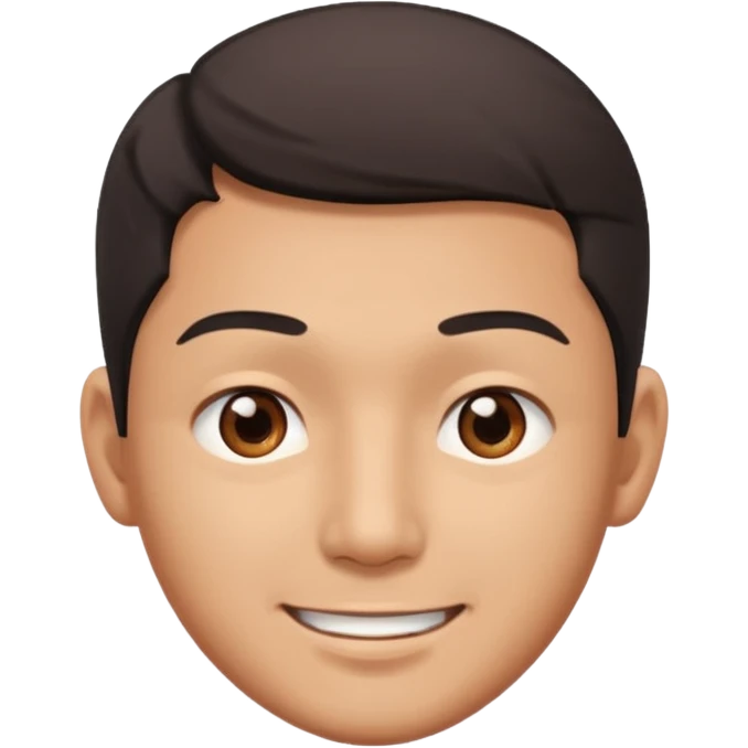 Asian male face with squinting expression emoji