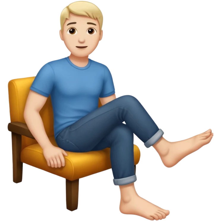 Man with big feet emoji