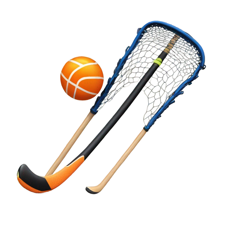field hockey stick and ball emoji