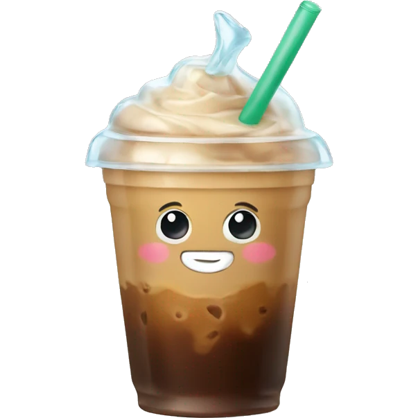 cute iced coffee emoji