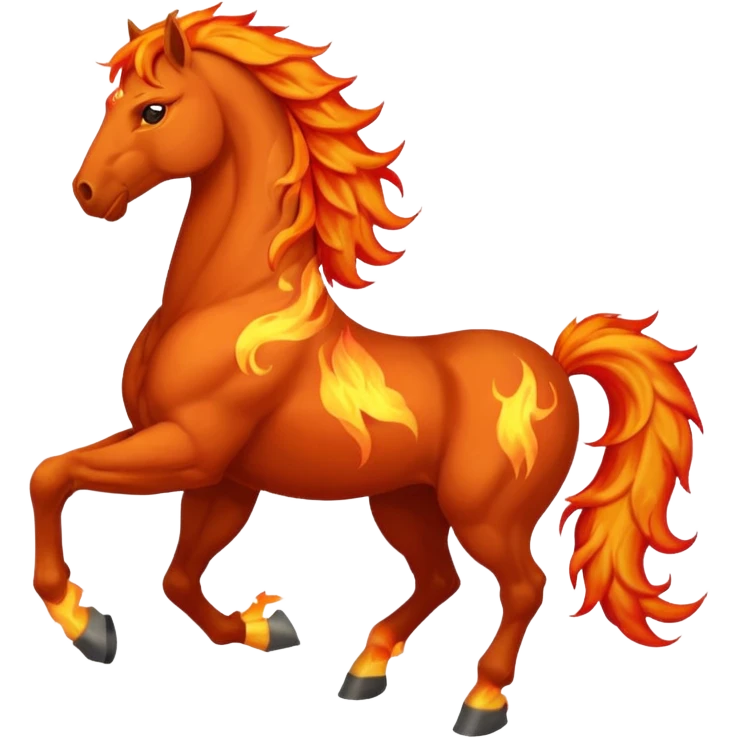 fire horse emoji to push notification . more fire on the horse look like hero emoji