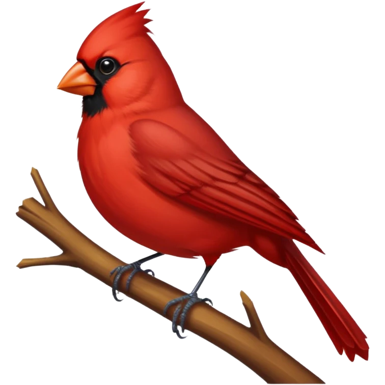 Cardinal bird with pink background emoji