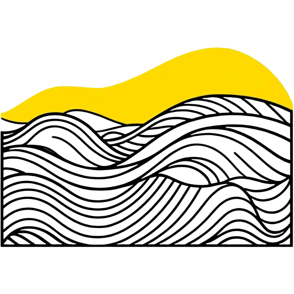 Stylized wave with Ukrainian pattern emoji