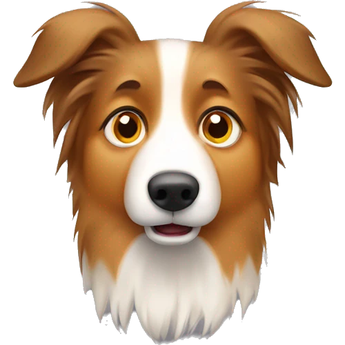 Shetland sheepdog scared emoji