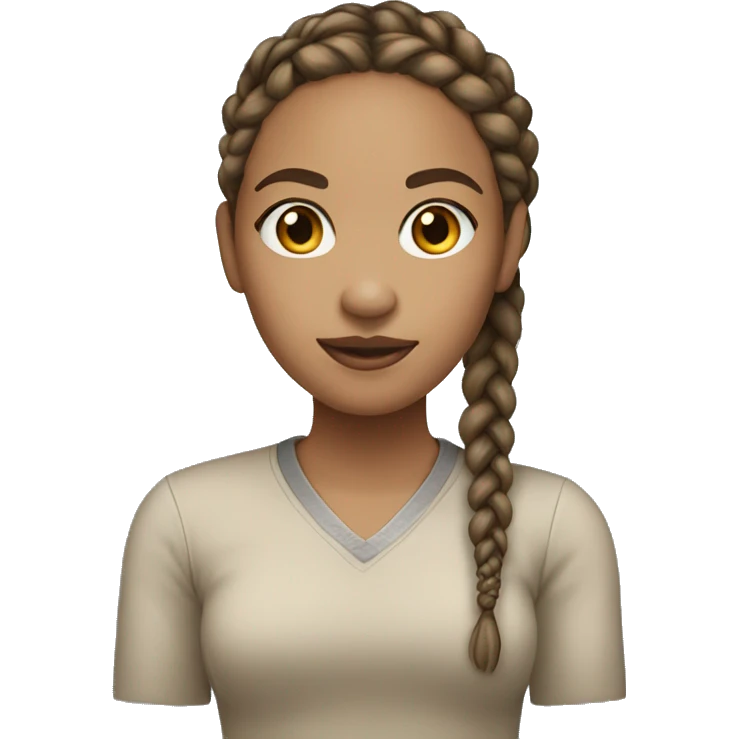 Light skin woman with braids  emoji