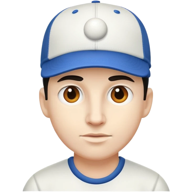 cool guy with baseball cap white emoji