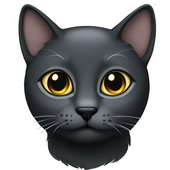 grey black cat emoji