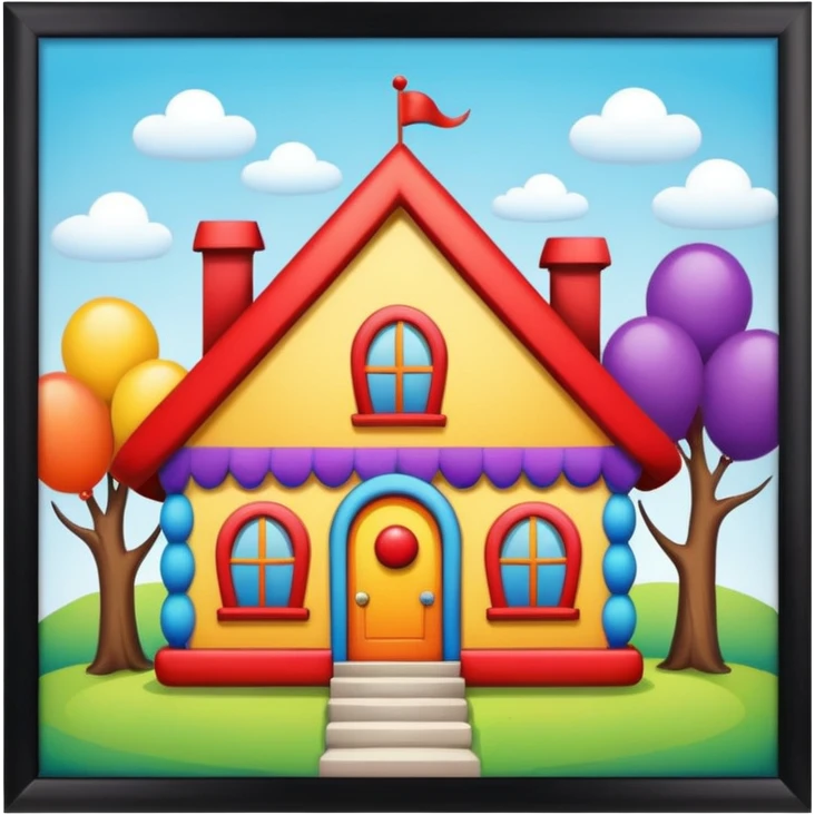 black clown house emoji