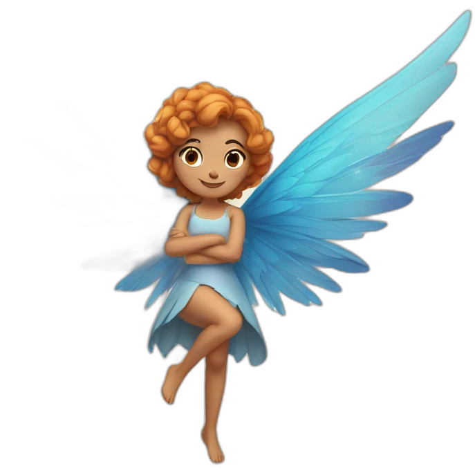 Une fée avec des ailes et magique emoji