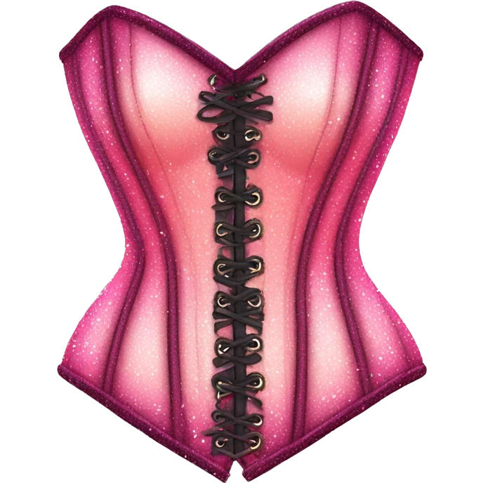 Pink ombre corset with glitter  emoji