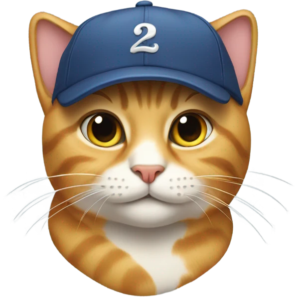 Cat wearing cap emoji