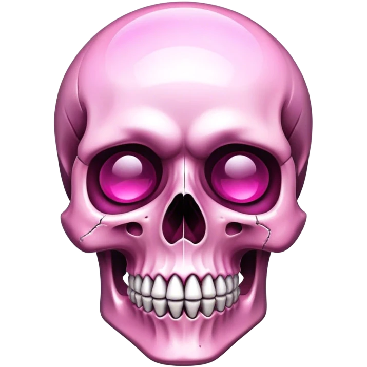 gemstone skull crystal gold pink emoji