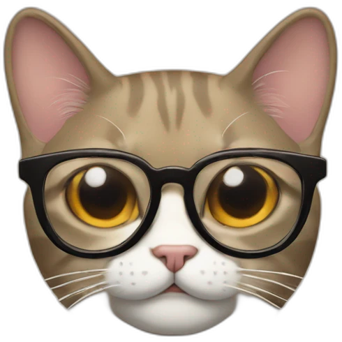 gato con lentes  emoji