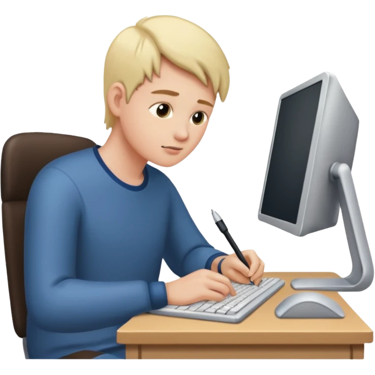 write on computer emoji