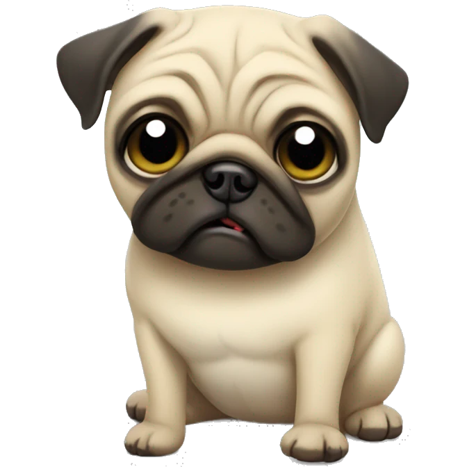 Get well soon pug emoji