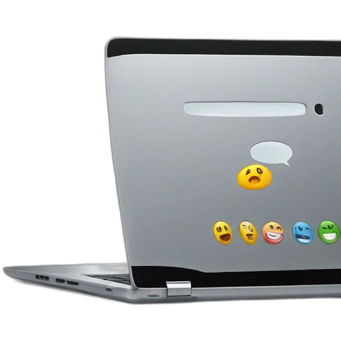 laptop with WEBsite emoji