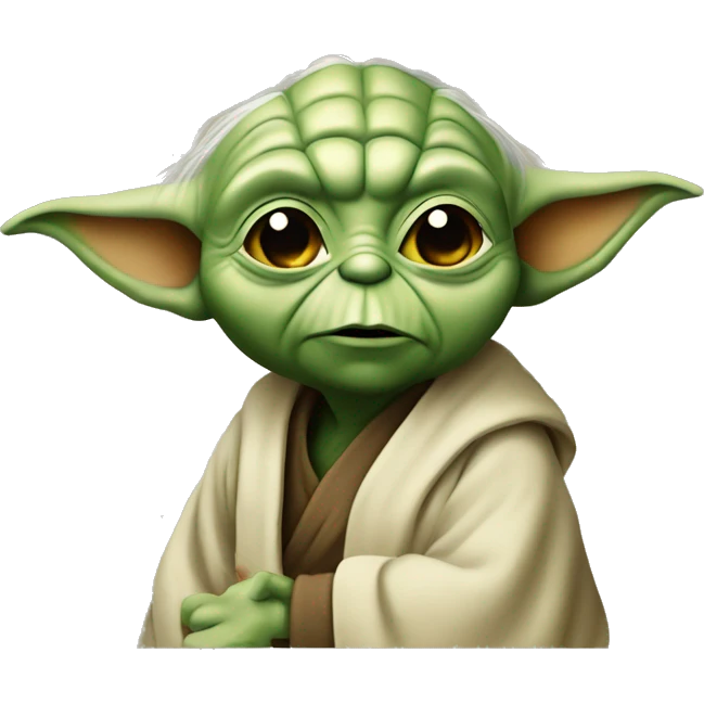 Yoda avec du poisson en main emoji