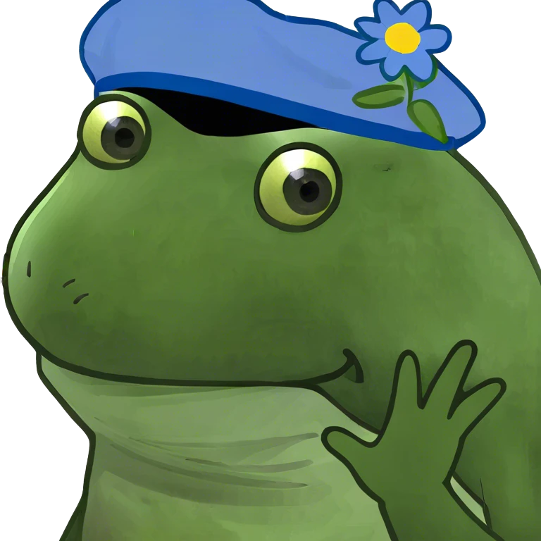 Blue flower emoji