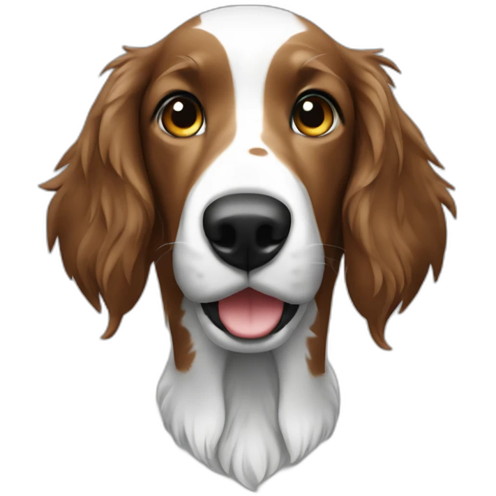 Setter Gordon noir et blanc emoji