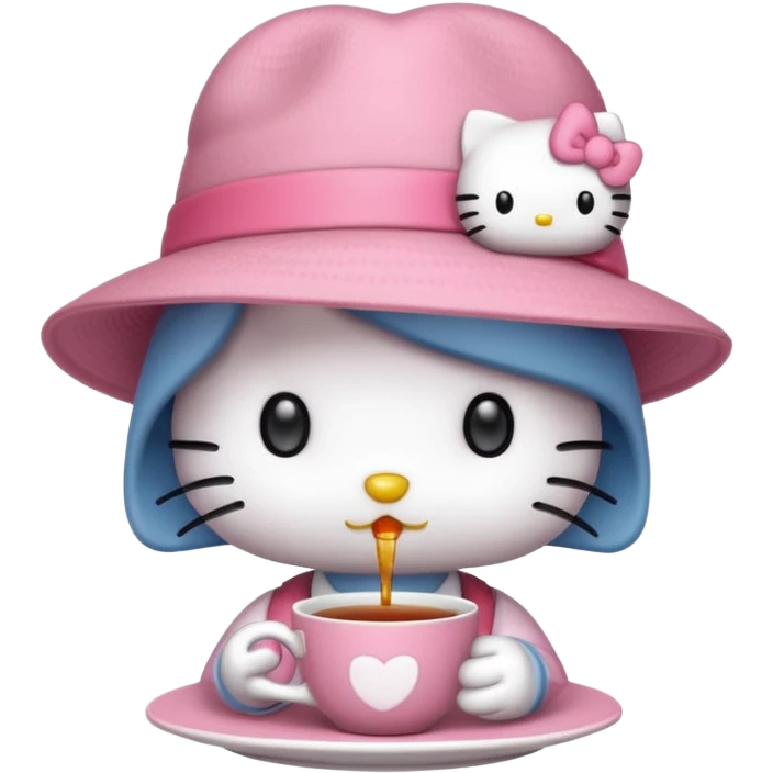 hello kitty clock that tea  emoji