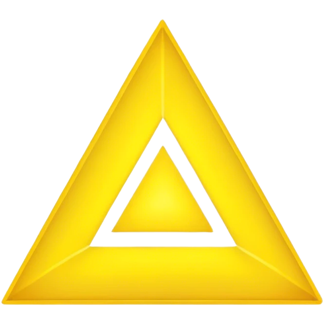 Logo for a video game of a triangle.  emoji