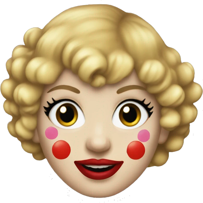 Taylor Swift wearing a clown make-up  emoji