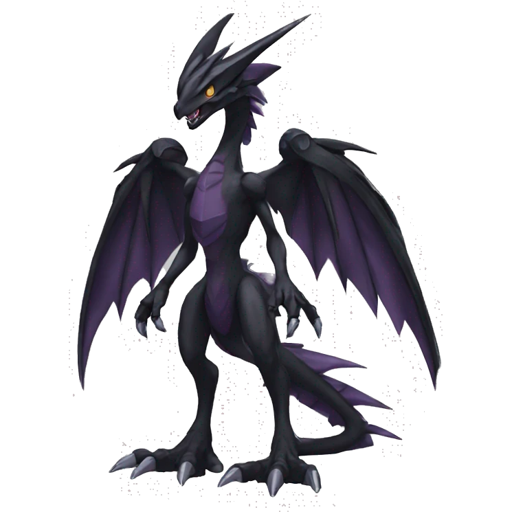  Cool Edgy Black Digimon-Fakemon-Raptor-Genesect-Dragon full body emoji