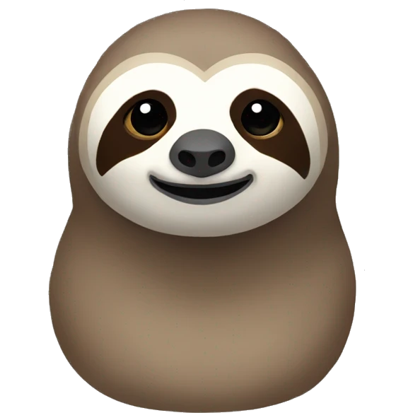sloth emoji front view emoji