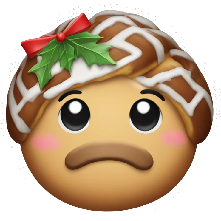 christmas cinna bun  emoji