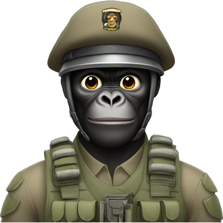 a gorilla soldier emoji
