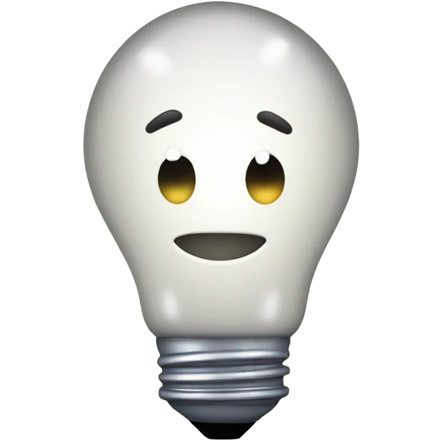 Lightbulb with a face emoji