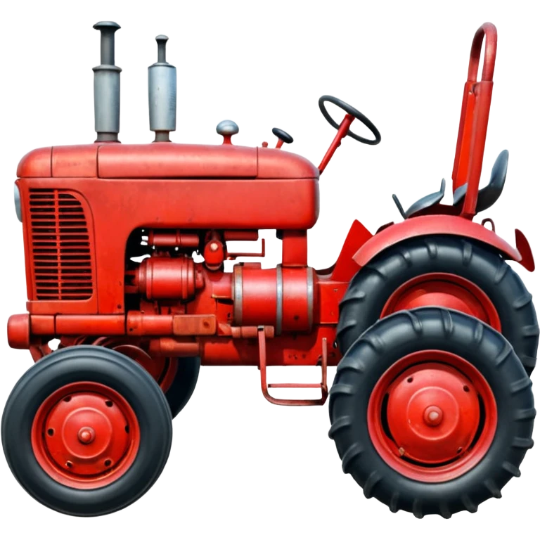 červeny traktor emoji